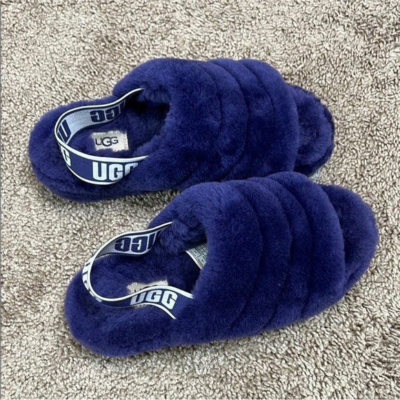 UGG Fluffy Yeah Slip On Elastic Slingback Slide Slippers 6 - Picture 12 of 12